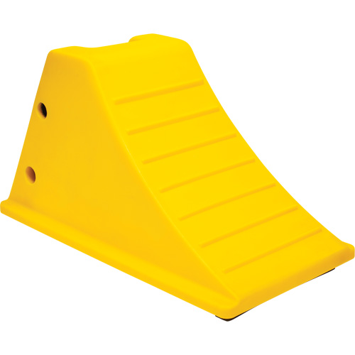 Cales de roue avec surface antid&eacute;rapante en caoutchouc, Polyur&eacute;thane, Jaune, 11-1/4" la x 21" p x 12-1/4" h M & M Nord Ouest Inc