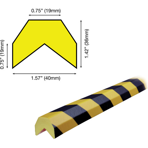 Butoir de protection de coin mod&egrave;le AA 5M M & M Nord Ouest Inc