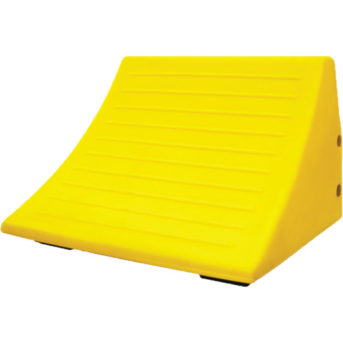 70 Ton Large Equipment Wheel Chock with Handle, Urethane, Yellow M & M Nord Ouest Inc