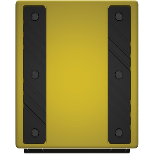 Cale de roue ultra-robuste pour l'exploitation mini&egrave;re Checkers Safety, PEHD, Jaune, 14-1/2" la x 17-1/2" p x 16" h M & M Nord Ouest Inc