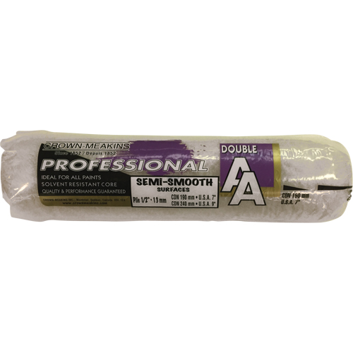 Manchon de rouleau &agrave; peinture synth&eacute;tique professionnel AA, Nap 13 mm (1/2"), 240 mm (9-1/2") l M & M Nord Ouest Inc