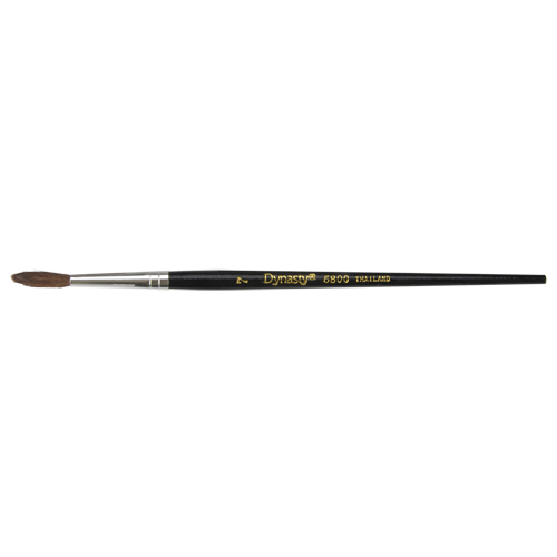 Black Pointed Bristle Artist Brush, 4 mm Brush Width, Camel Hair, Wood Handle M & M Nord Ouest Inc