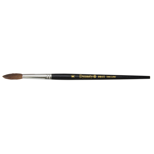 Black Pointed Bristle Artist Brush, 5.7 mm Brush Width, Camel Hair, Wood Handle M & M Nord Ouest Inc