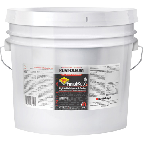 Concrete Saver&reg; FinishKote 80 High Solids Polyaspartic Floor Coating Part B, Pail, Clear/Tint Base M & M Nord Ouest Inc
