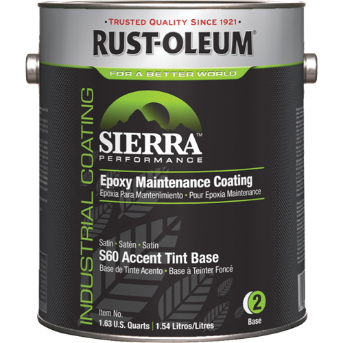 Sierra Performance S60 Water-Based Epoxy Maintenance Coating Accent Base, Gallon, Tint Base M & M Nord Ouest Inc