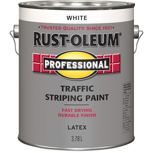 Traffic Striping Paint, White, 3.78 L, Jug M & M Nord Ouest Inc