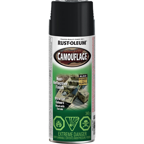 Specialty Camouflage Paint, Aerosol Can, Black M & M Nord Ouest Inc