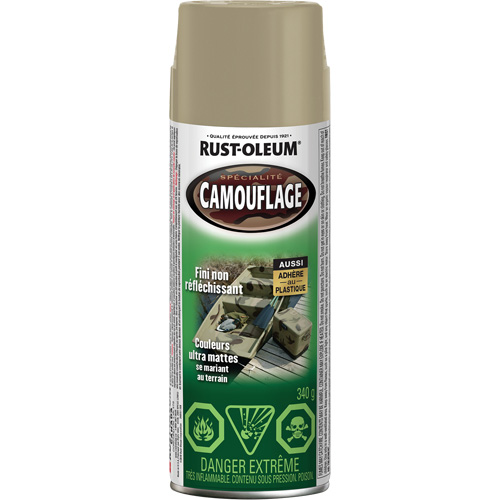 Specialty Camouflage Paint, Aerosol Can, Khaki M & M Nord Ouest Inc