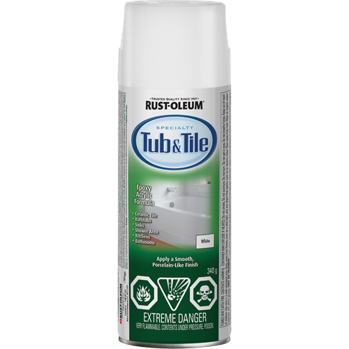 Specialty Tub & Tile Spray Paint, Aerosol Can, White M & M Nord Ouest Inc