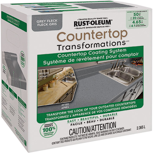 Countertop Transformations&reg; Fleck Countertop Coating System, 2.37 L, Kit, Grey Flock M & M Nord Ouest Inc