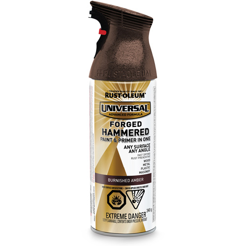 Universal&reg; Paint & Primer In One, Burnished Amber, Hammered, Aerosol Can M & M Nord Ouest Inc