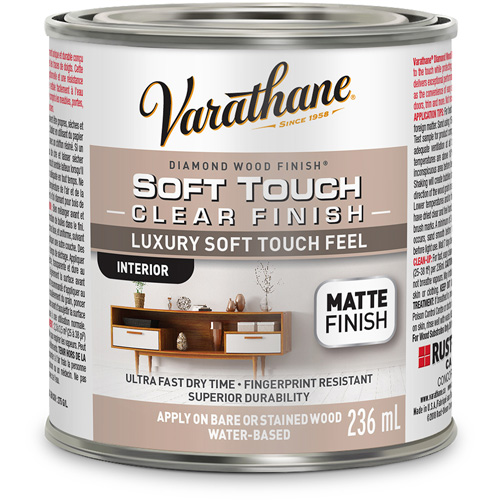 Rev&ecirc;tement &agrave; fini diamant pour bois Varathane, 236 ml, Transparent, Mat M & M Nord Ouest Inc