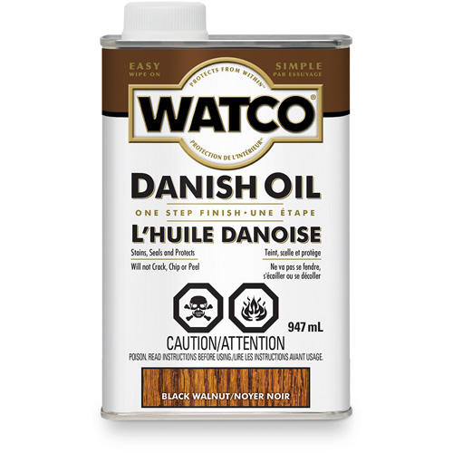 Huile danoise Watco, 947 ml, Noyer noir, Transparent M & M Nord Ouest Inc