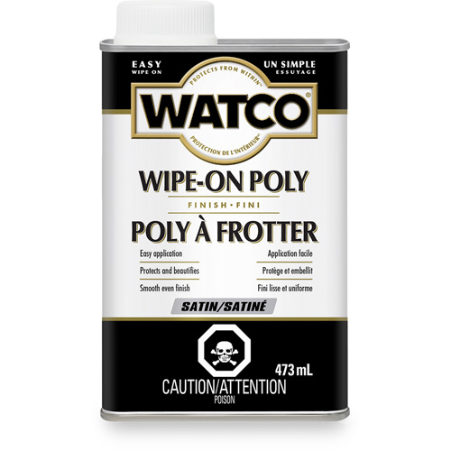 Watco&reg; Wipe-on Poly Stain, 473 ml, Clear, Satin M & M Nord Ouest Inc