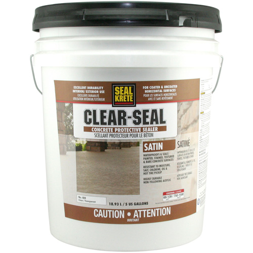 Seal-Krete&reg; Protective Sealer, 18.93 L, Water-Based, Satin, Clear M & M Nord Ouest Inc