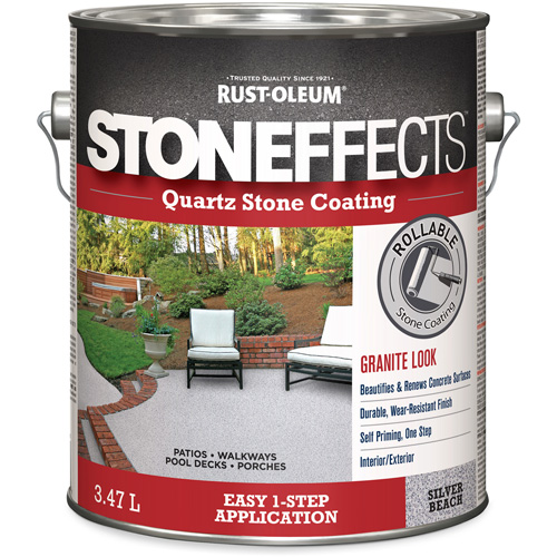 Stoneffects Quartz Stone Coating, 3.78 L, Water-Based, Textured, Grey M & M Nord Ouest Inc