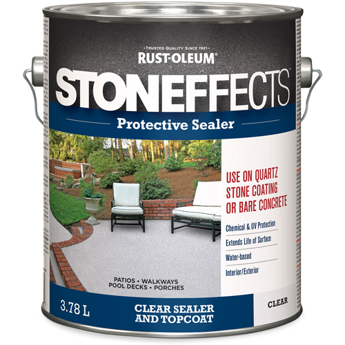 Produit d'&eacute;tanch&eacute;ifi&eacute; protecteur pour b&eacute;ton Stoneffects, 3,78 L, &agrave; l'eau, Transparent, Transparent M & M Nord Ouest Inc