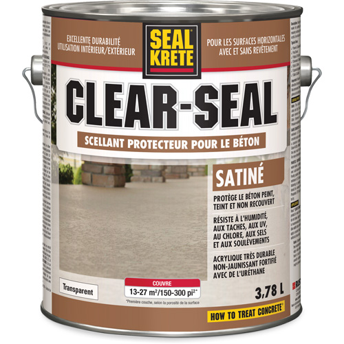 Produit d&eacute;tanch&eacute;it&eacute; protecteur Seal-Krete, 3,78 L, &agrave; l'ur&eacute;thane, Satin, Transparent M & M Nord Ouest Inc