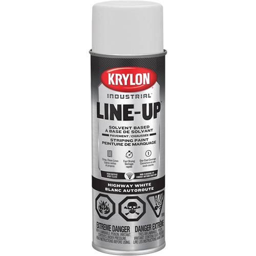 Professional Solvent-Based Marking Paint, White, 18 oz., Aerosol Can M & M Nord Ouest Inc