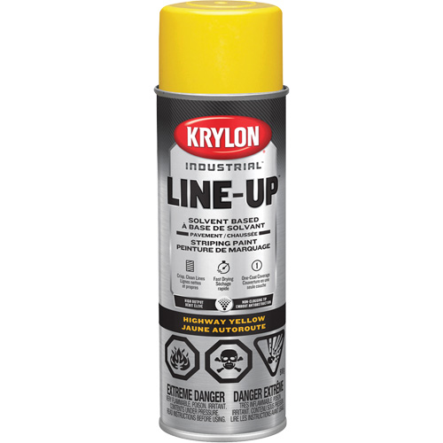 Professional Solvent-Based Marking Paint, Yellow, 18 oz., Aerosol Can M & M Nord Ouest Inc