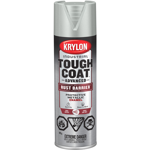 Peinture Tough Coat avec technologie Rust Barrier, Aluminium, M&eacute;tallique, 425 g, Canette a&eacute;rosol M & M Nord Ouest Inc