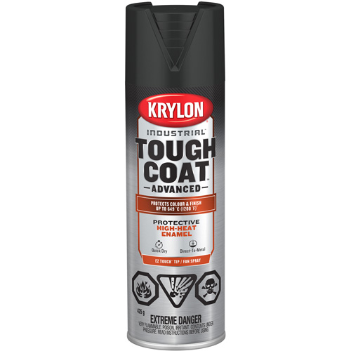 Industrial Tough Coat&reg; Advanced High Heat Paint, High-Heat Black, Flat, 425 g, Aerosol Can M & M Nord Ouest Inc