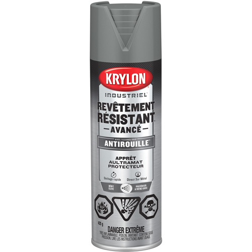 Tough Coat&reg; Advanced Paint with Rust Barrier Technology, Grey Primer, Ultra-Flat, 425 g, Aerosol Can M & M Nord Ouest Inc