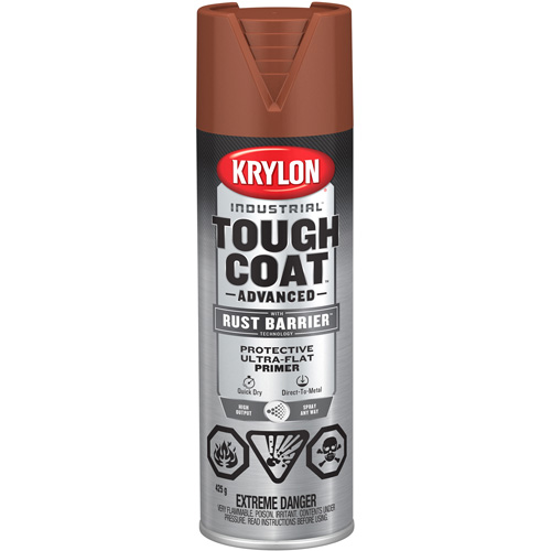 Tough Coat&reg; Advanced Paint with Rust Barrier Technology, Red Oxide Primer, Ultra-Flat, 425 g, Aerosol Can M & M Nord Ouest Inc