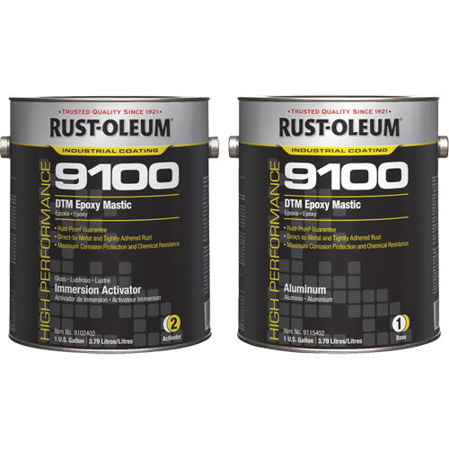Ensemble de base et d'activateur pour mastic &eacute;poxy DTM du syst&egrave;me 9100, Aluminium, Gallon M & M Nord Ouest Inc