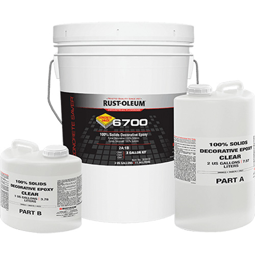 6700 100% Solids Decorative Epoxy, 3 gal., Epoxy-Based, High-Gloss, Clear M & M Nord Ouest Inc