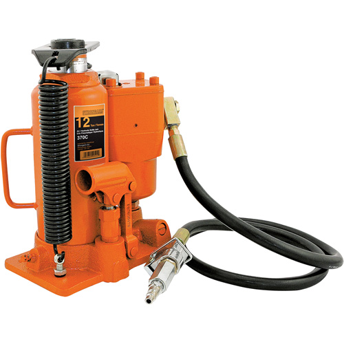 370A Bottle Jack, 12 tons, Air Hydraulic, 19-1/2" Raised Height M & M Nord Ouest Inc