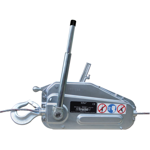 Tirfor&reg; Wire Rope Hoist - TU17, 5/16" Wire Diameter, 2000 lbs. (1 tons) Capacity M & M Nord Ouest Inc