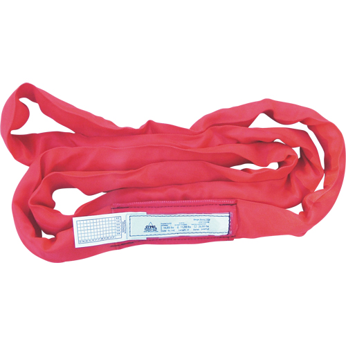 Round Slings, Red, 3" W x 6' L, 14000 lbs. Vertical Load M & M Nord Ouest Inc
