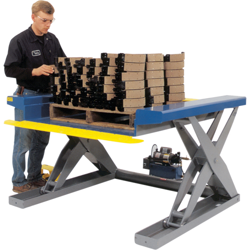 Hydraulic Floor-Height Scissor Lift Tables, Steel, 4000 lbs. Capacity M & M Nord Ouest Inc