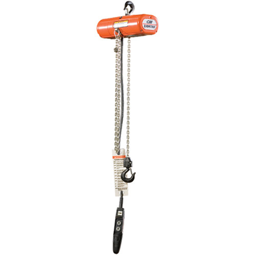ShopStar Electric Hoists, 10' Lift, 300 lbs. (0.15 tons) Capacity, 16 FPM M & M Nord Ouest Inc