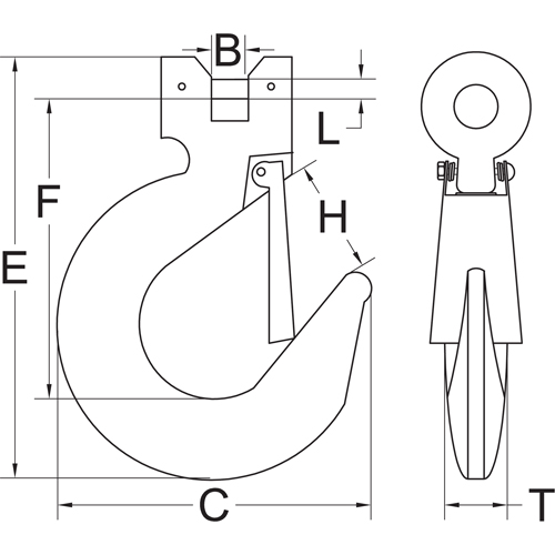 Crochet &agrave; manille avec clapet - calibre 70 M & M Nord Ouest Inc
