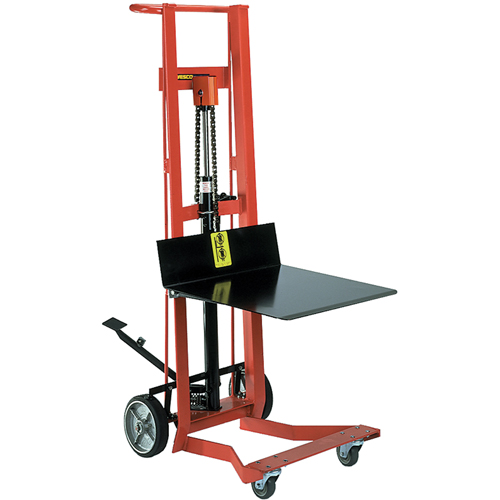 Hydraulic Platform Lift Stacker, Foot Pump Operated, 750 lbs. Capacity, 54" Max Lift M & M Nord Ouest Inc