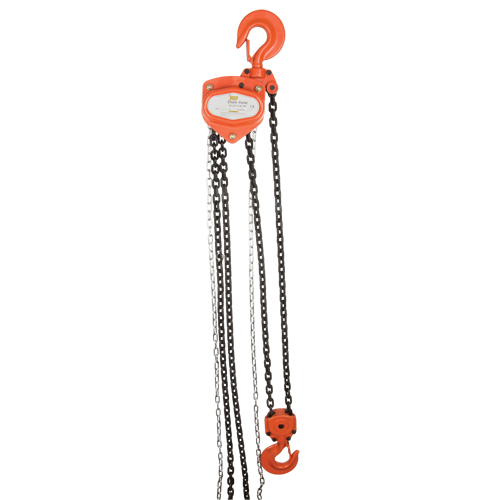Chain Hoist, 10' Lift, 2000 lbs. (1 tons) Capacity, Alloy Steel Chain M & M Nord Ouest Inc