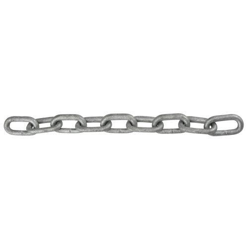 Chaîne &agrave; maillon droit, Acier &agrave; faible teneur en carbone, 1" x 100' (30,4 m) l, Calibre 30, Charge d'utilisation 17 900 lb (8,95 tonnes) M & M Nord Ouest Inc