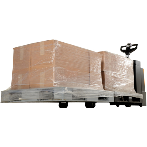 Transpalette &eacute;lectrique motoris&eacute; a/plateforme &agrave; conducteur debout, Capacit&eacute; 4500 lb, 96" lo x 30" la M & M Nord Ouest Inc