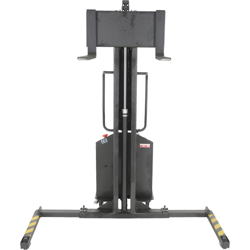 Narrow Mast Powered Lift Stacker, Electric Operated, 1000 lbs. Capacity, 63" Max Lift M & M Nord Ouest Inc