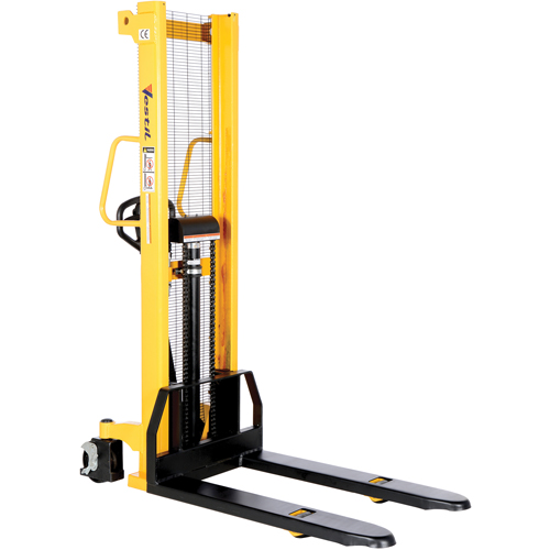 Manual Hydraulic Stacker, Hand Pump Operated, 2000 lbs. Capacity, 63" Max Lift M & M Nord Ouest Inc