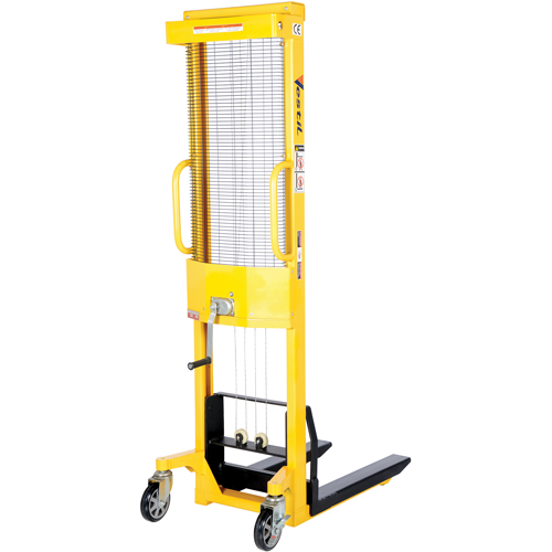 Manual Stacker, Hand Winch Operated, 770 lbs. Capacity, 60" Max Lift M & M Nord Ouest Inc