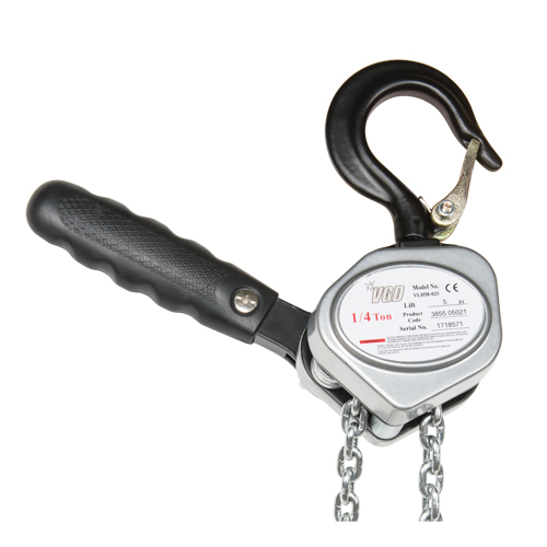 Mini Lever Hoist, 10' Lift, 550 lbs. (0.275 tons) Capacity, Zinc Plated Chain M & M Nord Ouest Inc