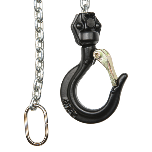 Mini Lever Hoist, 10' Lift, 550 lbs. (0.275 tons) Capacity, Zinc Plated Chain M & M Nord Ouest Inc