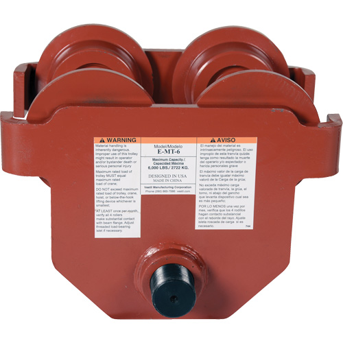 Low Profile Manual Trolley, 6000 lbs. (3 tons) M & M Nord Ouest Inc