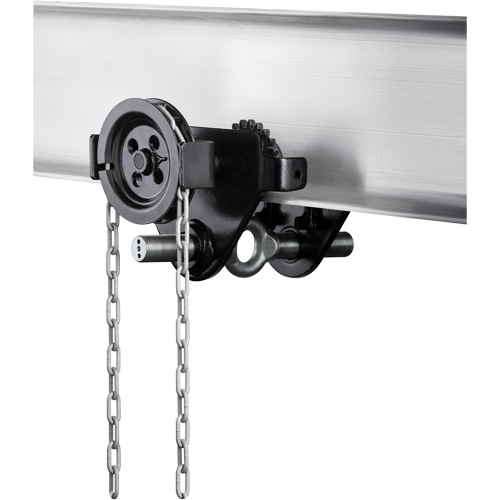 HTG Geared Clevis Trolley, 4409 lbs. (2 tons) Capacity, 2-39/64" - 8-43/64" M & M Nord Ouest Inc