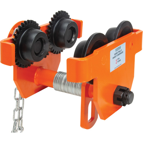 Adjustable Trolley with Safety Plates, 10000 lbs. (5 tons) Capacity, 4-14/16" - 6-7/8" M & M Nord Ouest Inc