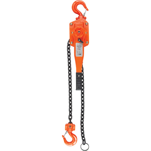 Lever Hoist, 10' Lift, 3000 lbs. (1.5 tons) Capacity, Alloy Steel Chain M & M Nord Ouest Inc