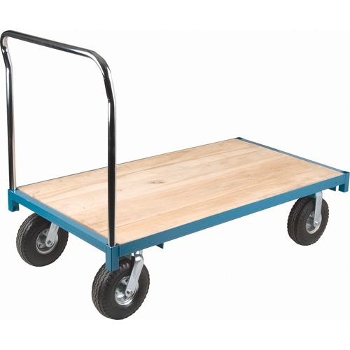 Heavy-Duty Platform Truck, 60" L x 30" W, 1200 lbs. Capacity, Pneumatic Casters M & M Nord Ouest Inc